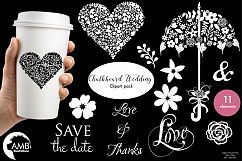 Chalkboard Wedding Floral clipart, graphics, illustrations AMB-1242 Product Image 1