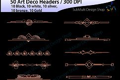 Art deco / art deco headers / art deco header clipart / art deco digital clipart / art deco frames / High Quality / template headers Product Image 2