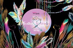Watercolor Confetti Arrows with Feathers &amp; Beads Product Image 2