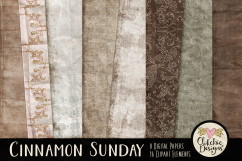 Digital Scrapbook Kit - Cinnamon Sunday Product Image 2