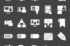 166 Web Glyph Inverted Icons Product Image 2