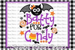 Halloween svg, Batty for Candy svg, Bat svg Product Image 1