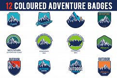 12 Coloured adventure badges Product Image 1
