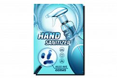 Hand Sanitizer Spray Creative Promo Poster Vector Product Image 1