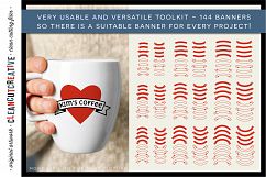 CURVE-O-MATIC Banner Bundle - Curved Text Banner Toolkit for Cricut &amp; Silhouette - SVG DXF EPS PNG - clean cutting files Product Image 3