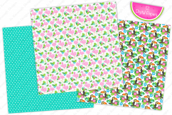 Tropical digital papers, Flamingo digital papers, Cactus Product Image 2