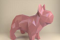 French Bulldog, Paper Dog, Papercraft Bulldog, Paper Animals, Papertoy, Home Decor, Frenchie, 3D papercraft model, lowpoly DIY, hobby idea Product Image 5