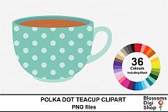 Polka Dot Teacup Clipart Product Image 1