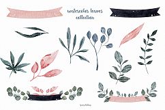 Watercolor Clipart Green Leaf Product Image 3