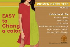 Women Dress Tees Mockup Product Image 3