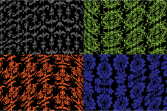 Halloween Distorted Damask Patterns Product Image 3