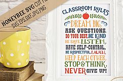 Classroom Rules cut file with Printable Product Image 1