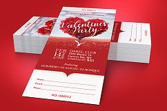 Tree Heart Valentines Party Ticket Template Product Image 4