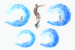 Watercolor Surf Clip Art Set Product Image 3