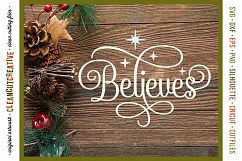 BELIEVES in the Magic - Christmas design in SVG DXF EPS PNG Product Image 2