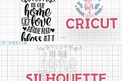 In Our Home Let Love Abide - Family Home Blessing Cut File Product Image 2