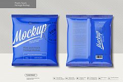 Plastic Snack Package Mockup Front &amp; Back Views Product Image 1