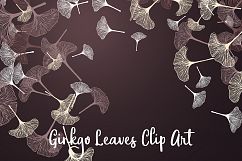 Ginkgo Leaves Clip Art, Vectors, PNGs and Digital Brushes Product Image 3