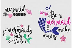 Mermaid svg bundle, quotes, monogram,silhouettes bundle Product Image 3