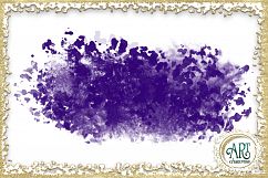Brush Strokes in Violet Glitter - Digital Clipart 24 of beautiful PNG files Product Image 10