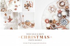 Christmas Styled Stock Photo Bundle - Rose Gold &amp; White Product Image 1