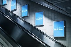 Billboards in Subway Train Station Mockups Product Image 14