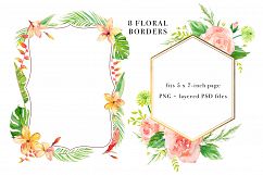 Floral Borders Watercolor Set Product Image 2