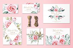 Pink Roses Watercolor Bundle Product Image 11
