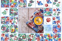 Watercolor viburnum PNG leaves set   Product Image 3