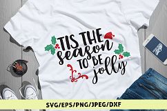 Tis The Season To Be Jolly - Christmas SVG EPS DXF PNG Product Image 1