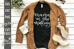 Mama In The Making - Hand Lettered SVG DXF PNG Digital Product Image 3