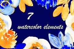 Autumn Watercolor Flowers Clipart Product Image 4