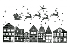 Christmas SVG File, SIlhouette SVG Files for Cameo and Cricut Design Space, Iron on Decal, Printable Transfer, DXF Commercial Use, Product Image 1