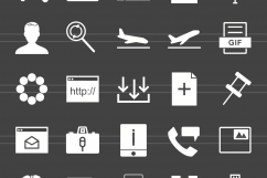 166 Interface Glyph Inverted Icons Product Image 2