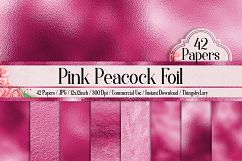42 Pink Peacock Luxury Metallic Foil Texture Papers Product Image 1