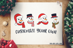 Snowman Face SVG Bundle Accesories - Snowman SVG - Cutomize Product Image 2