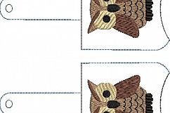 ITH Howard the Owl Hand Sanitizer Holder- Snap Tab (5x7 Hoop) - Machine Embroidery Product Image 2