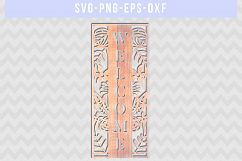 Welcome SVG Cut File, Door Hanger, Welcome Sign, DXF EPS PNG Product Image 2