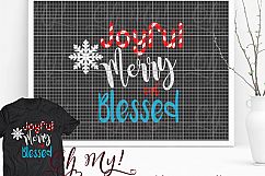 Joyful Merry and Blessed  SVG Cutting File Product Image 1