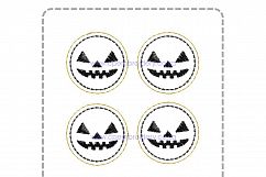 Scary Face ITH Halloween Feltie Embroidery Design Product Image 6