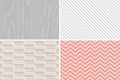Modern Coral &amp; Gray Digital Papers Product Image 3