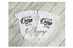 Baby Mockup Bundle Blank Bodysuit Tshirt Mockups Blank White Product Image 2