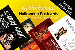 10 Halloween Postcards Bundle Product Image 1