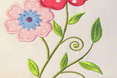 Vintage Flower Set Machine Applique Embroidery Design Product Image 3