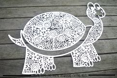 Tortoise paper cut SVG / DXF / EPS files Product Image 2