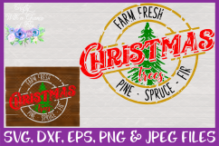 Rustic Farm Fresh Christmas SVG Farmhouse Christmas SVG Product Image 1