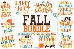 Fall sayings SVG Bundle, Autumn SVG Bundle, PNG, DXF, Cricut Product Image 1