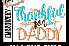 Thankful For Daddy - Thanksgiving Embroi Product Image 2