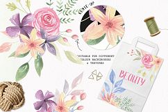Watercolor Floral Embellish Wreaths 7 Bouquets Pretty Flower Product Image 4