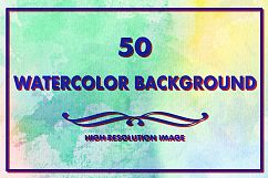 50 Watercolor Backgrounds  Product Image 1